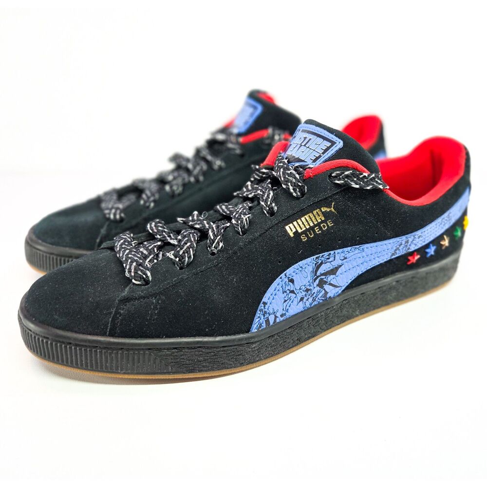 DC Comics x Puma Suede Justice League Black Blue Red Men’s Size 9.5 305824-01